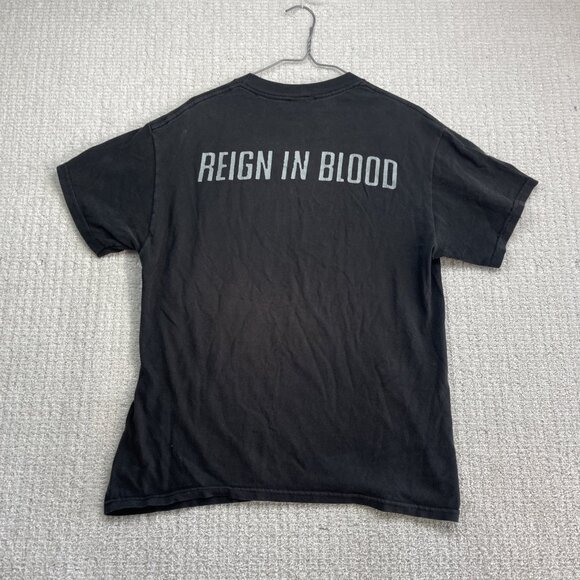 Vintage Unisex Slayer Reign In Blood Black T Shirt Heavy Metal 2005 Read - Picture 13 of 16